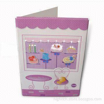 Optical Fiber Greeting Card, Customized Sounds are Accepted, Available in Various LED Colors